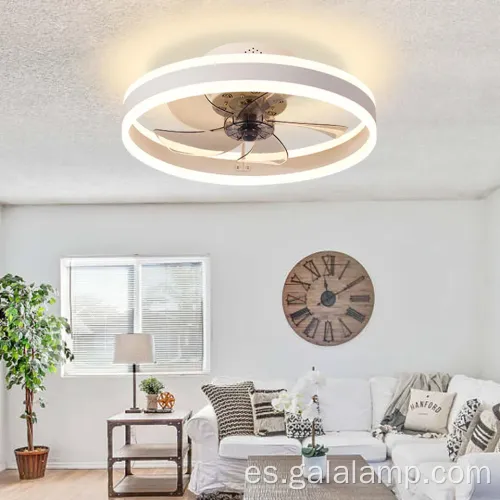 Ventilador de techo acrílico transparente moderno con control remoto